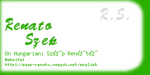 renato szep business card